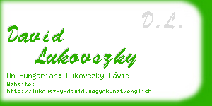 david lukovszky business card